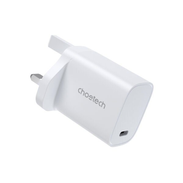 Choetech Type-C PD20W Charger UK for iphone12/13/14/15 white