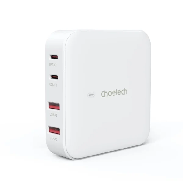 Choetech-PD8008 100W GaN fast charger 2x USB-A / 2x USB-C - white